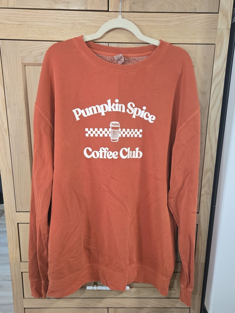 Pumpkin Spice Coffee Club Orange Crewneck Sweatshirt